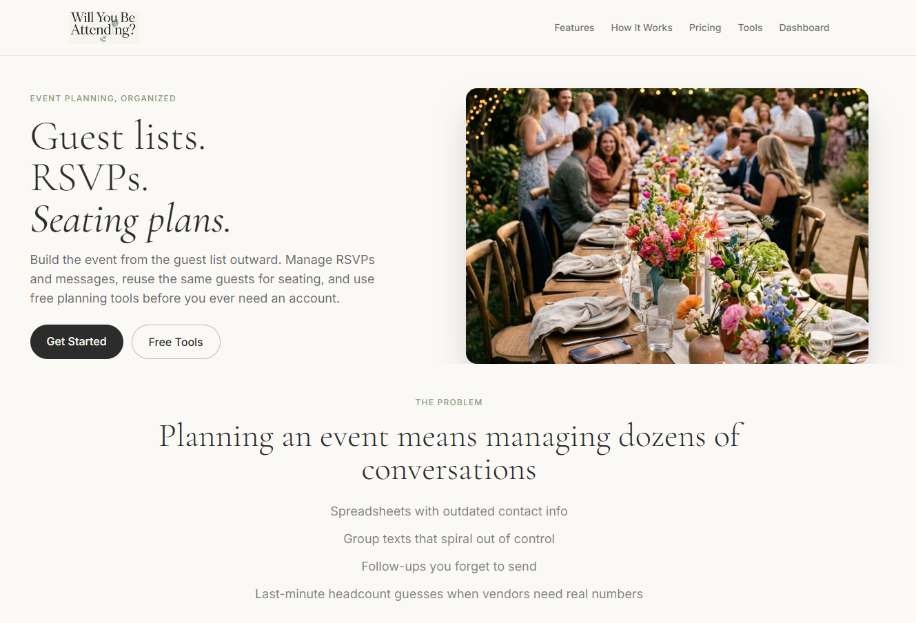 Screenshot of Will You Be Attending